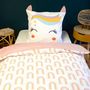Voir la diapositive 6 : COTE DECO Parure de lit enfant Licorne avec oreilles rembourrées - 100% coton 57 fils/cm² - 140 x 200 cm