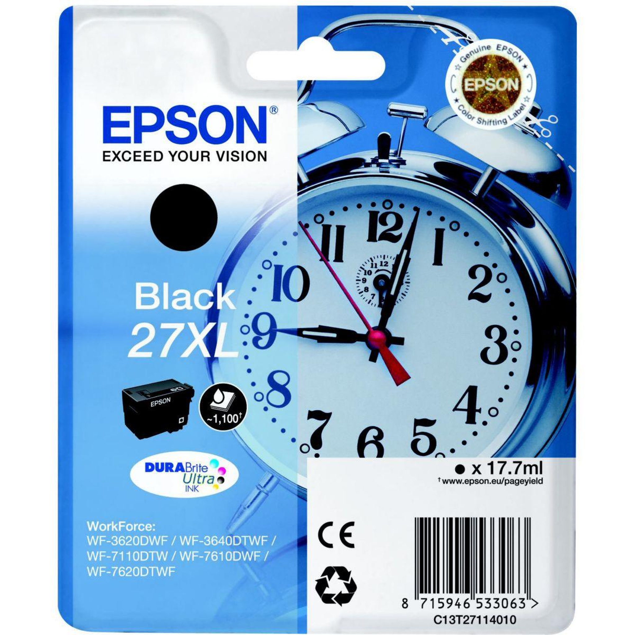 Epson Cartouche d'encre T2711 série Réveil : Noire XL