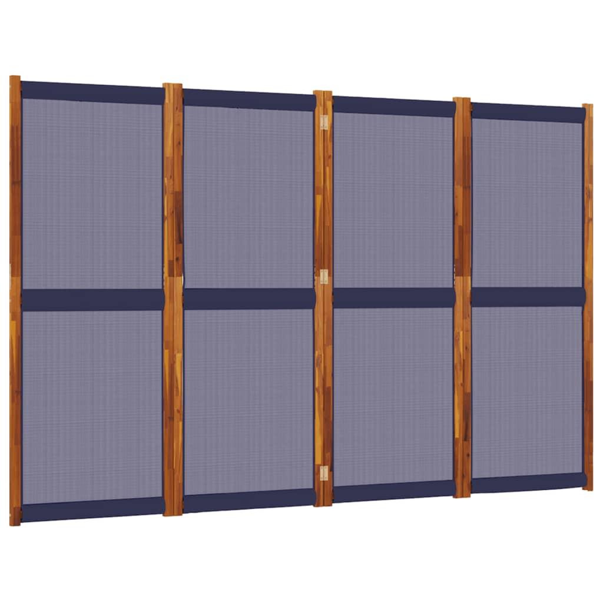 Voir la diapositive 2 : VIDAXL Cloison de separation 4 panneaux bleu fonce 280x180 cm