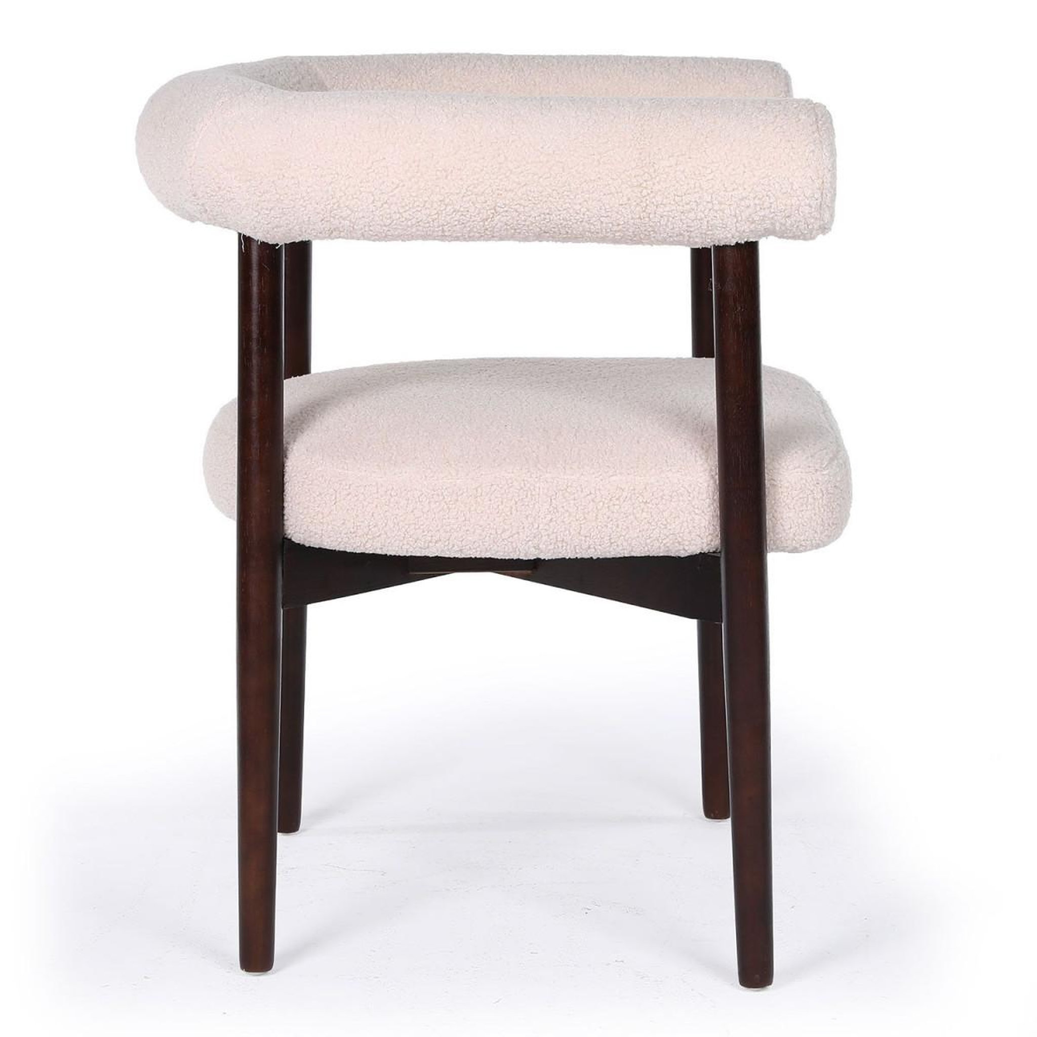 Voir la diapositive 4 : Paris Prix Lot de 2 Chaises en Tissu Bouclette  Alva  75cm Beige