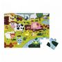 Voir la diapositive 2 : Juratoys-Janod puzzle tactile les animaux de la ferme