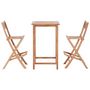 Voir la diapositive 2 : VIDAXL Ensemble de bar 3 pcs Bois de teck solide