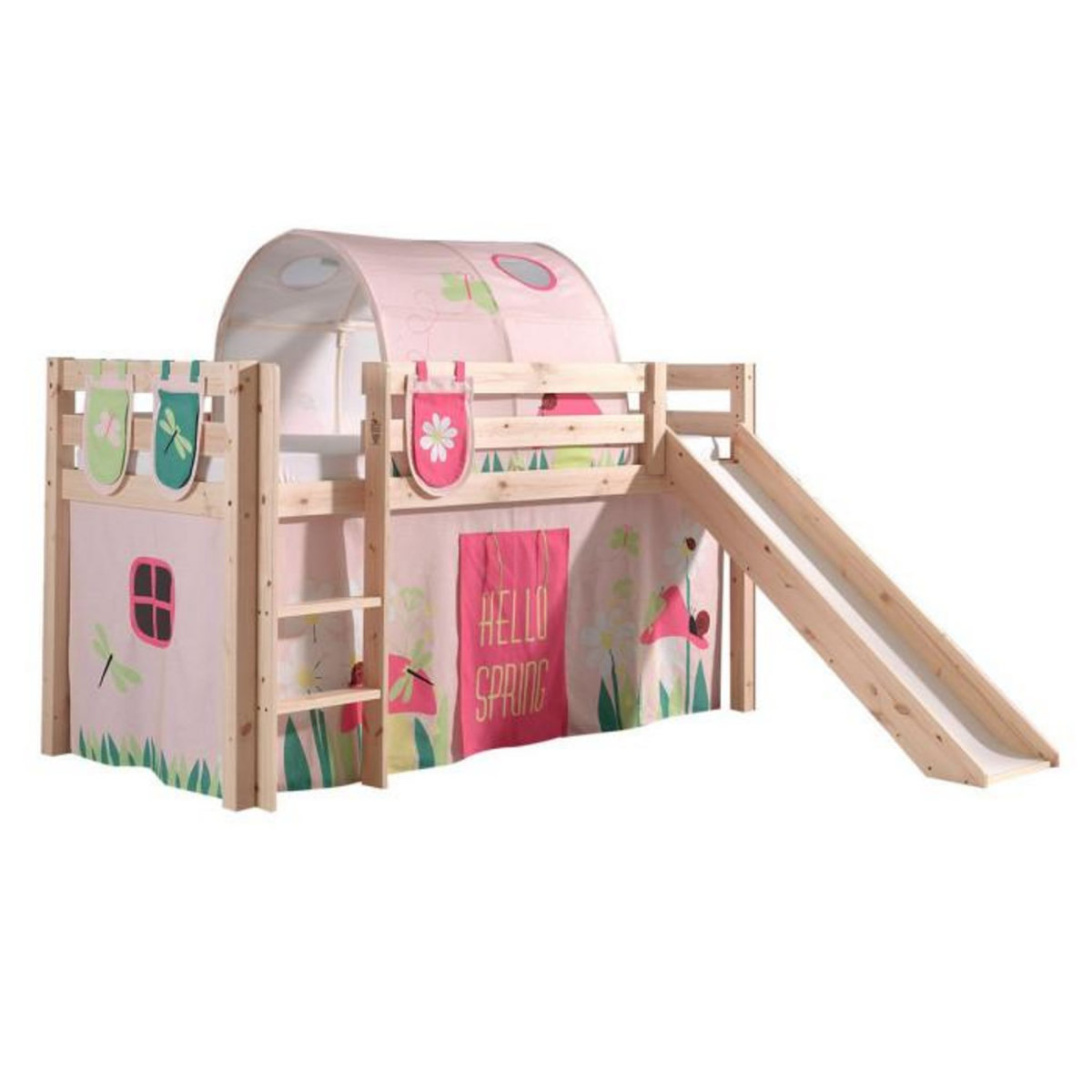 Paris Prix Pack - Lit Enfant, Tente, 3 Pochettes & Tunnel  Pino Spring  Naturel