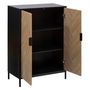 Voir la diapositive 4 : FIVE Buffet 2 portes en bois et métal CHEVRONS - Beige et noir