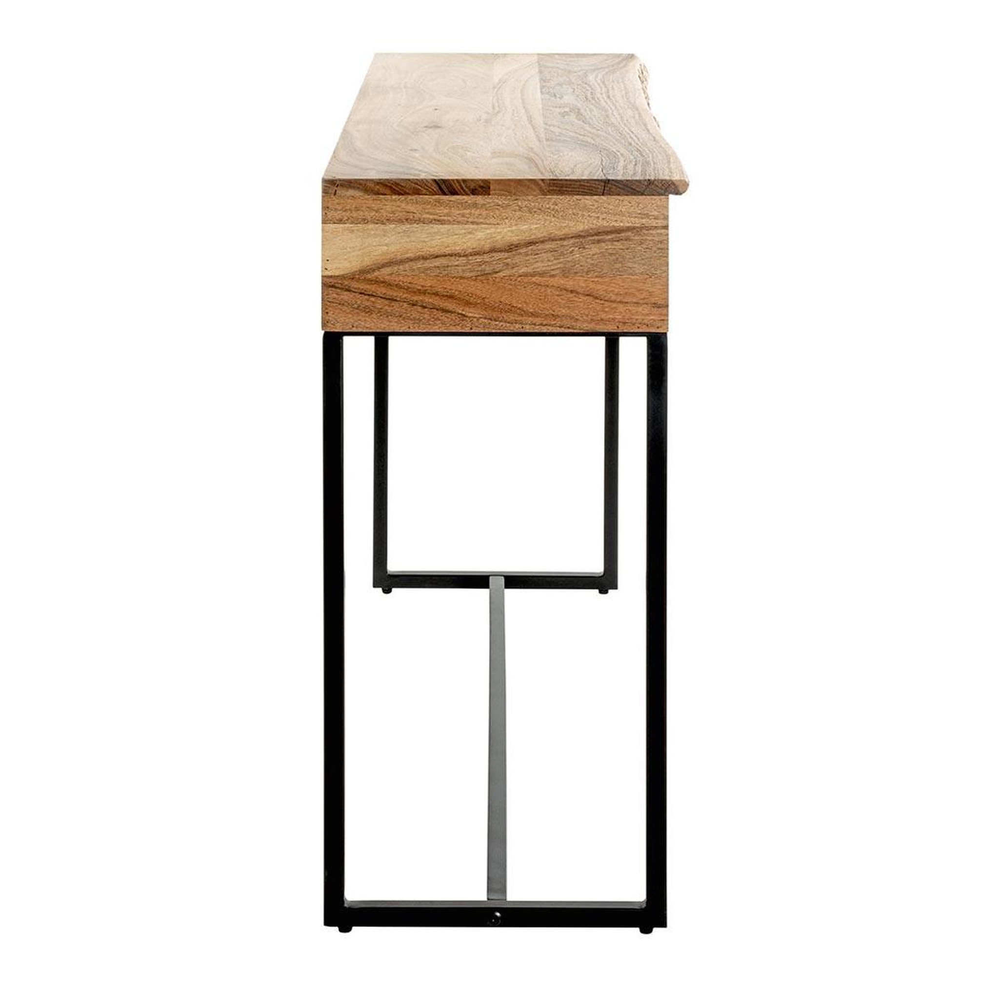 Voir la diapositive 4 : Paris Prix Console 2 tiroirs  sphera  100cm naturel & noir