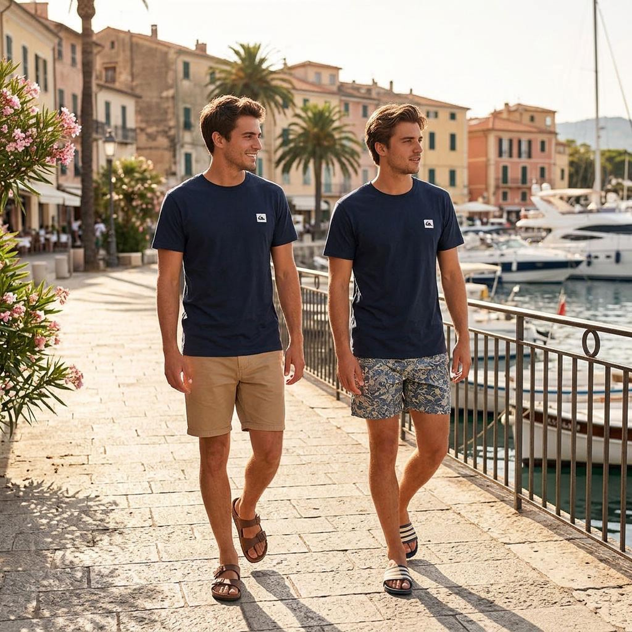 Voir la diapositive 5 : QUIKSILVER Quiksilver Pack de 2 T Shirts Homme 100% Coton Col Rond ou Col V