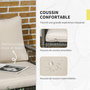 Voir la diapositive 5 : OUTSUNNY Ensemble salon de jardin 4 personnes 4 pièces - 8 coussins inclus - métal résine aspect rotin - beige gris
