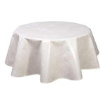 TOILINUX Nappe en toile cirée ronde Vitali - Diam. 150 cm - Beige nacré