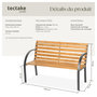 Voir la diapositive 6 : tectake Banc de jardin 2 places