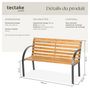 Voir la diapositive 6 : tectake Banc de jardin 2 places
