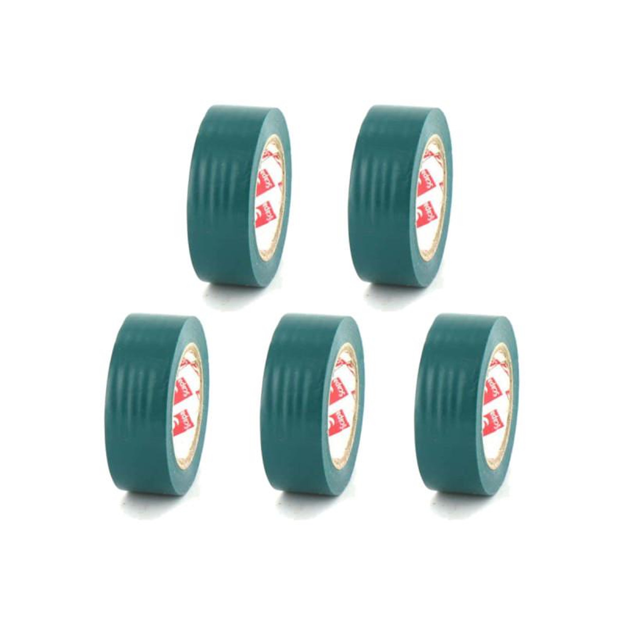 Scapa Lot de 5 rubans adhésifs électriques scapa - pvc - 19mm - 2702-19-vert