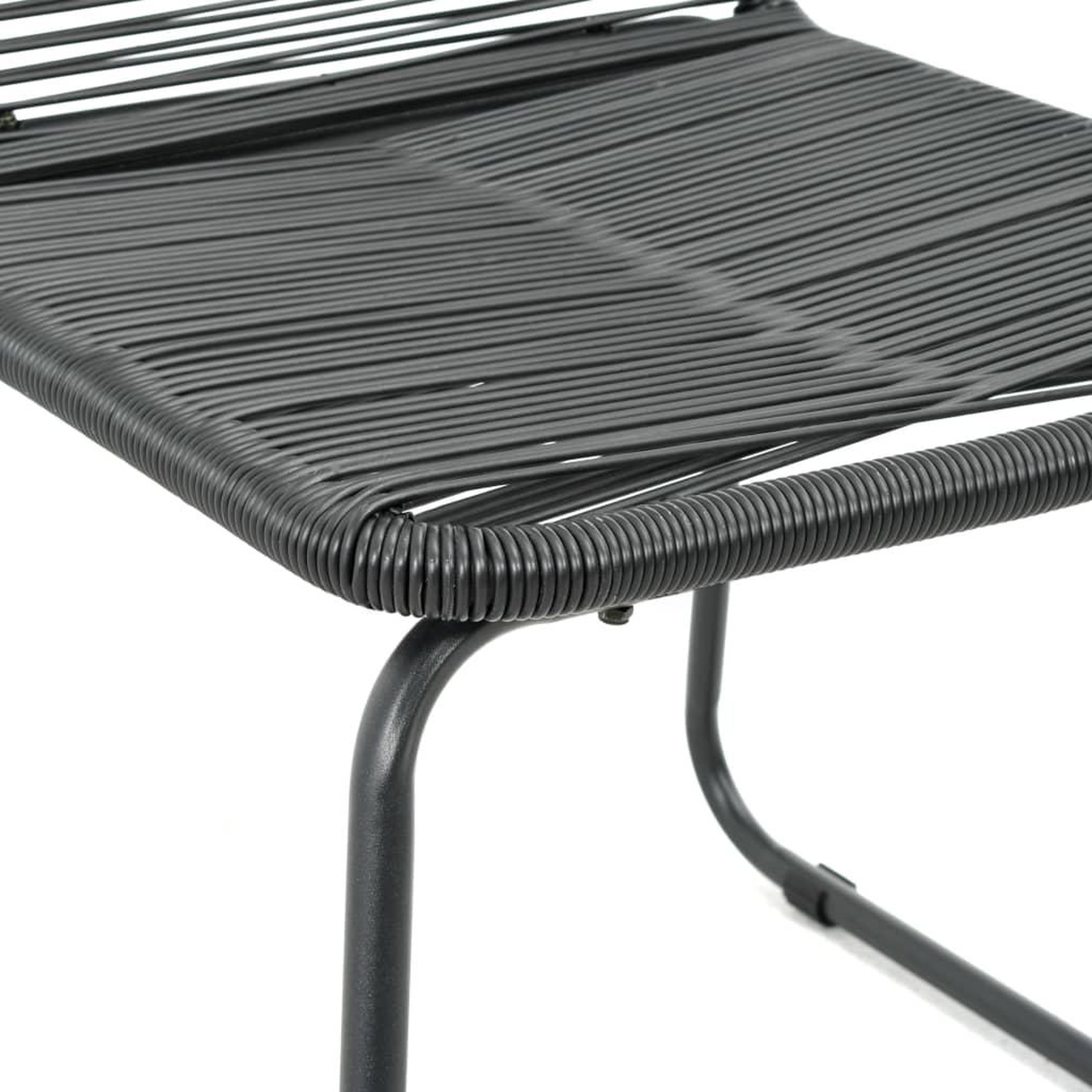 Voir la diapositive 3 : VIDAXL Chaises d'exterieur lot de 2 Resine tressee Noir