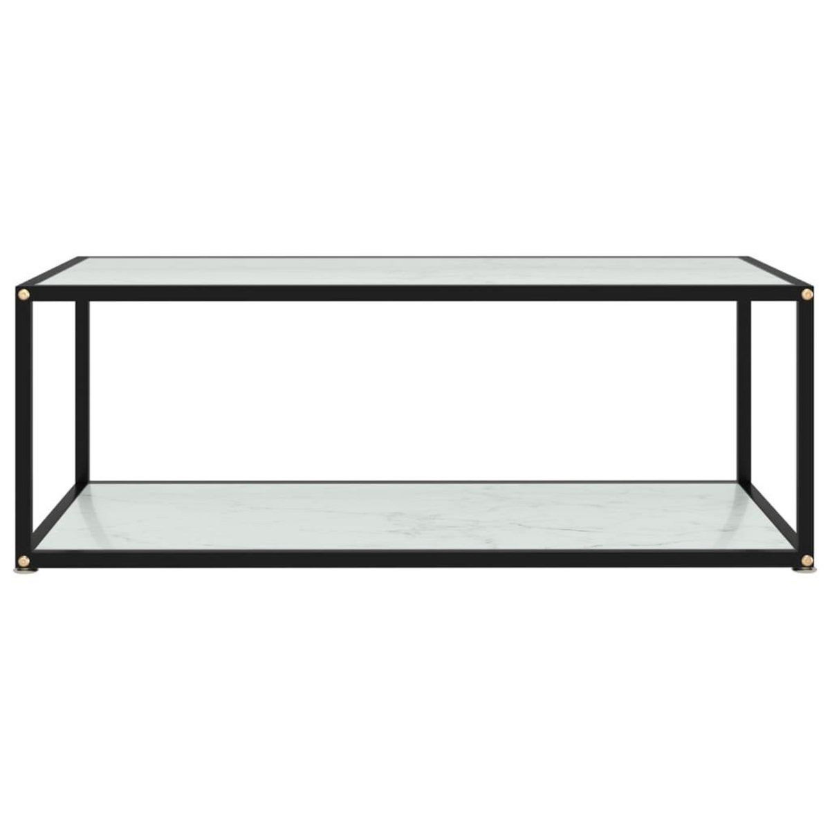 VIDAXL Table basse Blanc 100x50x35 cm Verre trempe