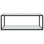 Voir la diapositive 2 : VIDAXL Table basse Blanc 100x50x35 cm Verre trempe