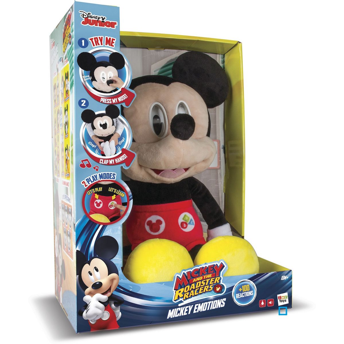 IMC TOYS Peluche émotions interactive sonore - Mickey 