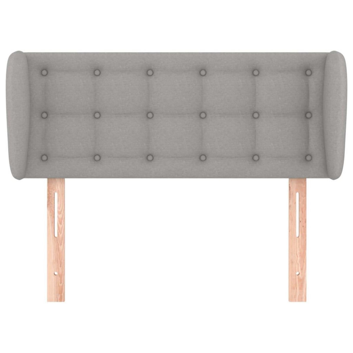 VIDAXL Tete de lit avec oreilles Gris clair 83x23x78/88 cm Tissu