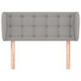 Voir la diapositive 3 : VIDAXL Tete de lit avec oreilles Gris clair 83x23x78/88 cm Tissu