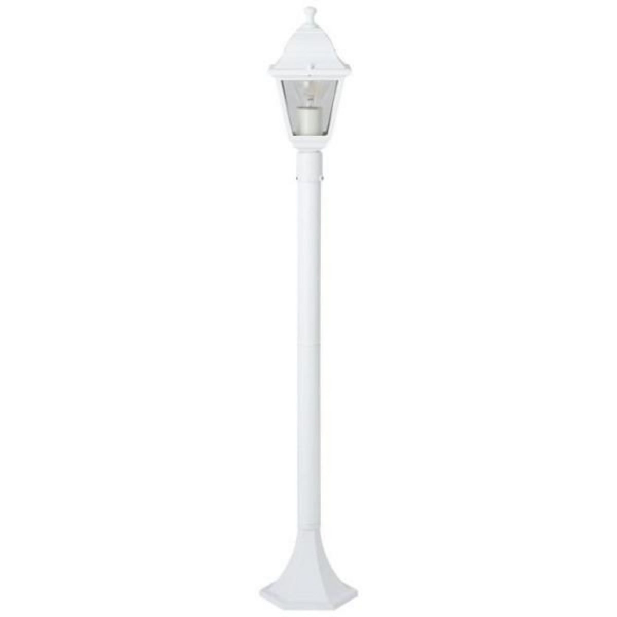 BRILLIANT Lampadaire extérieur - BRILLIANT - NISSIE - Blanc - Métal/Verre - 1xE27 60W - IP44