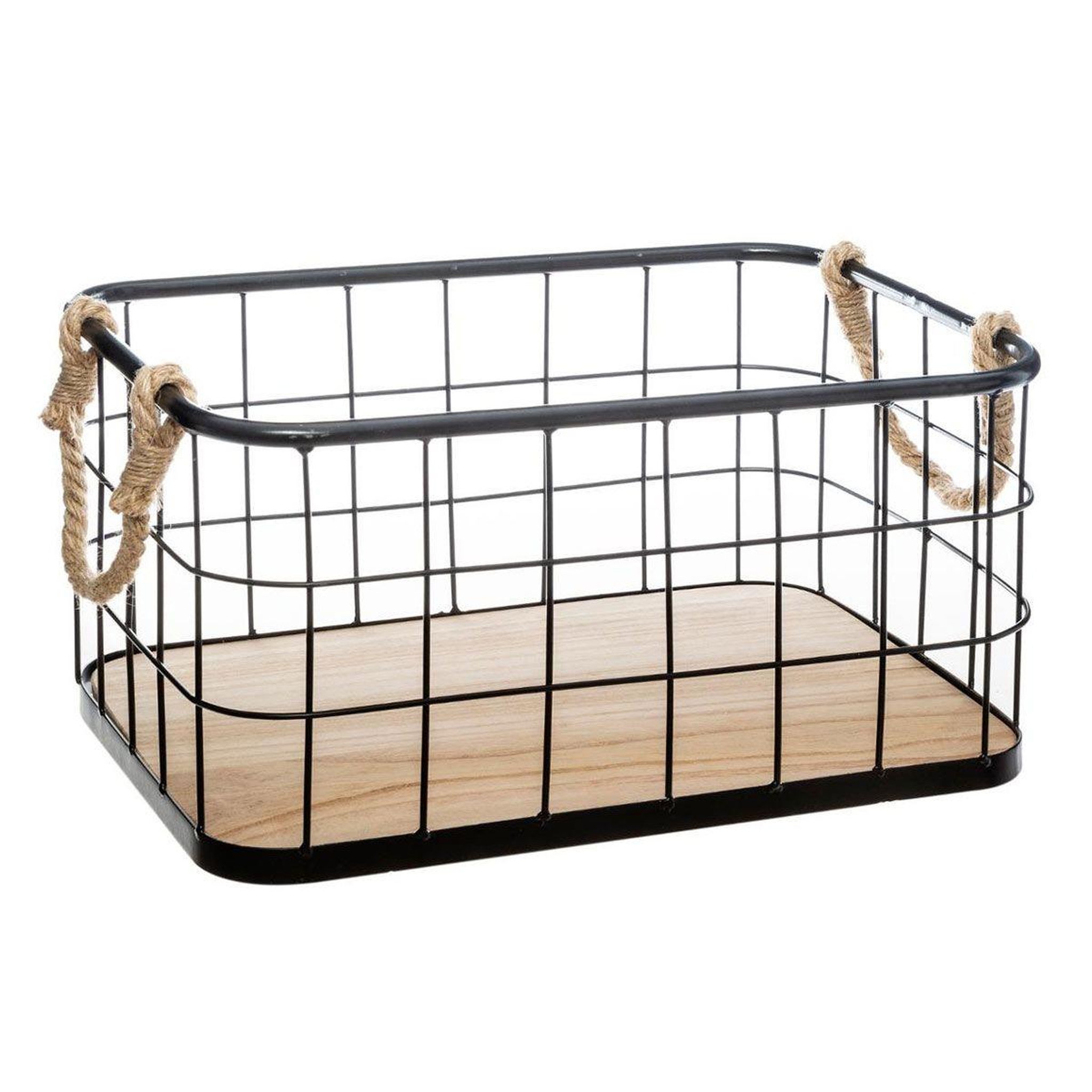 Voir la diapositive 4 : ATMOSPHERA Lot de 3 cagettes de rangement  loft  38cm noir