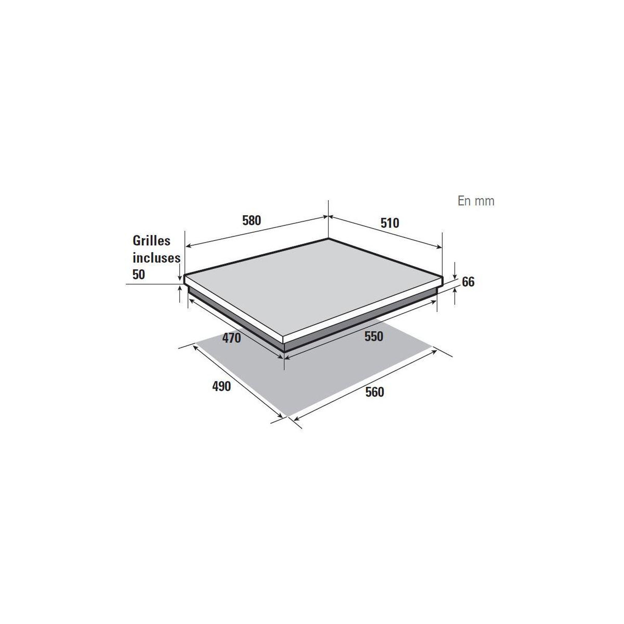 Voir la diapositive 3 : BRANDT Plaque mixte induction gaz BPI6413BM