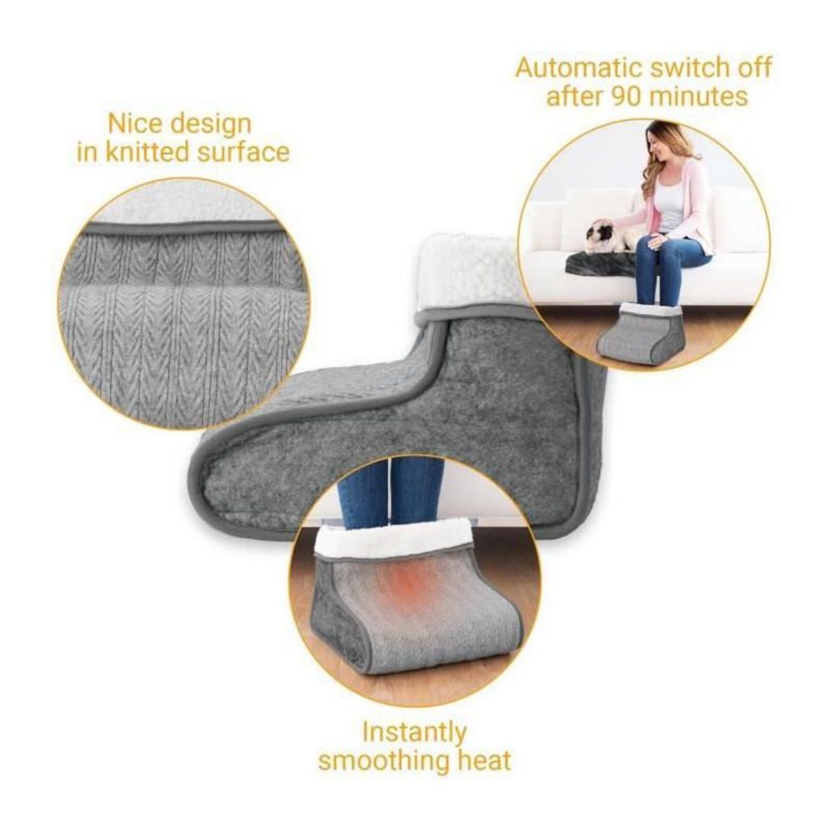 Medisana Chauffe-pieds - MEDISANA - FW 150 - 6 niveaux de température - Minuteur - Lavable - Rechauffe et soulage