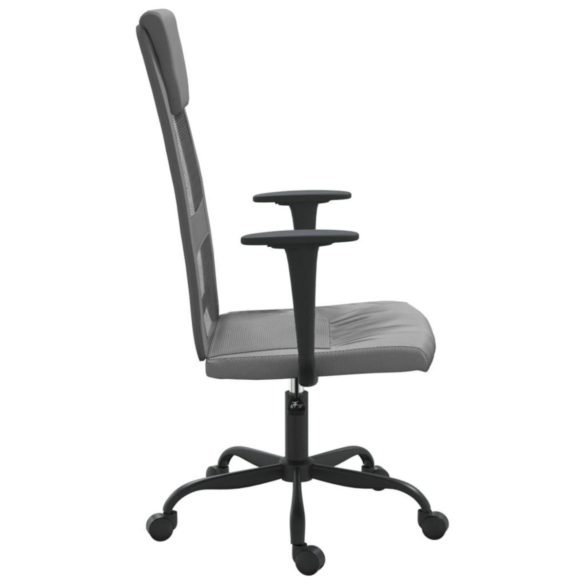 VIDAXL Chaise de bureau reglable en hauteur gris