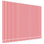 Voir la diapositive 2 : VIDAXL Tissu de remplacement pour auvent rayures rouges et blanches