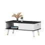 Voir la diapositive 1 : Habitat et Jardin Table basse en bois  Delux  - 90 x 45 x 42 cm - Noir, Blanc