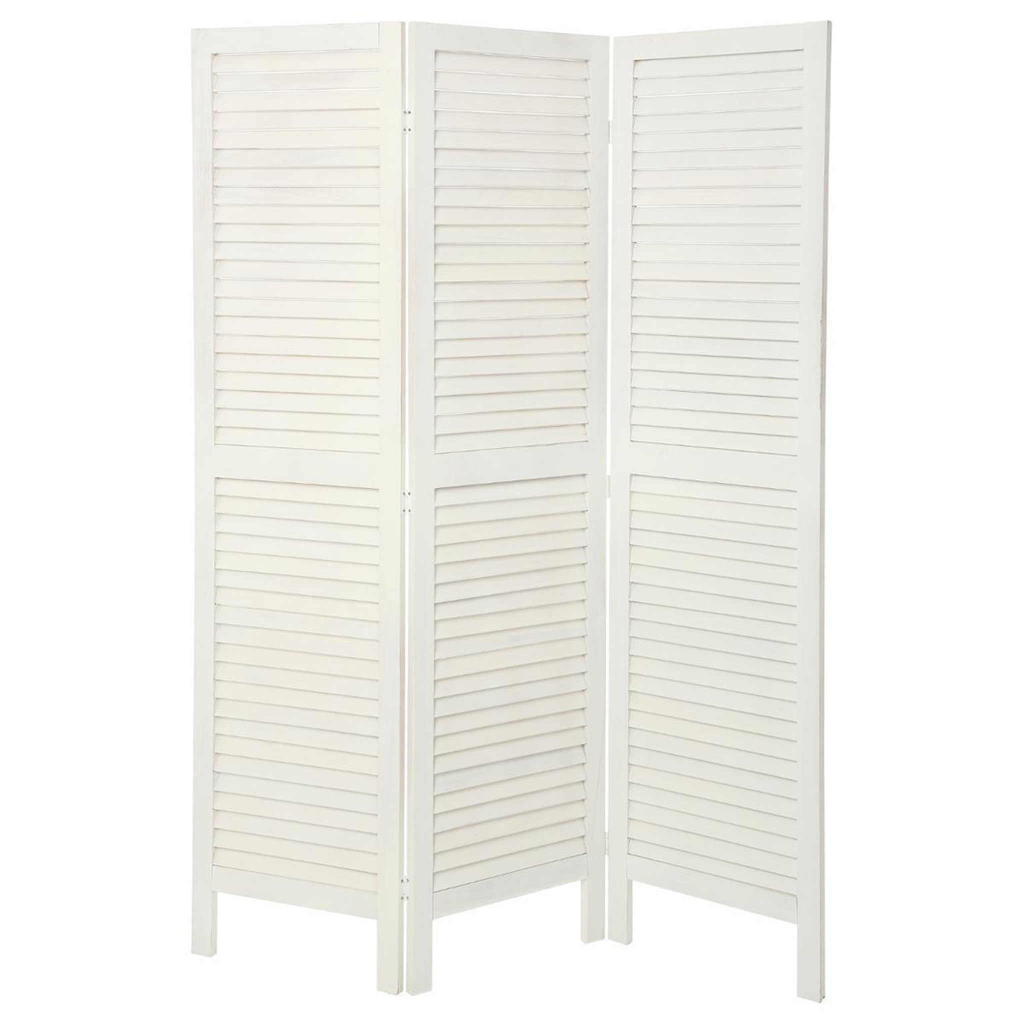 ATMOSPHERA Paravent 3 panneaux en bois  camila  120x170cm blanc