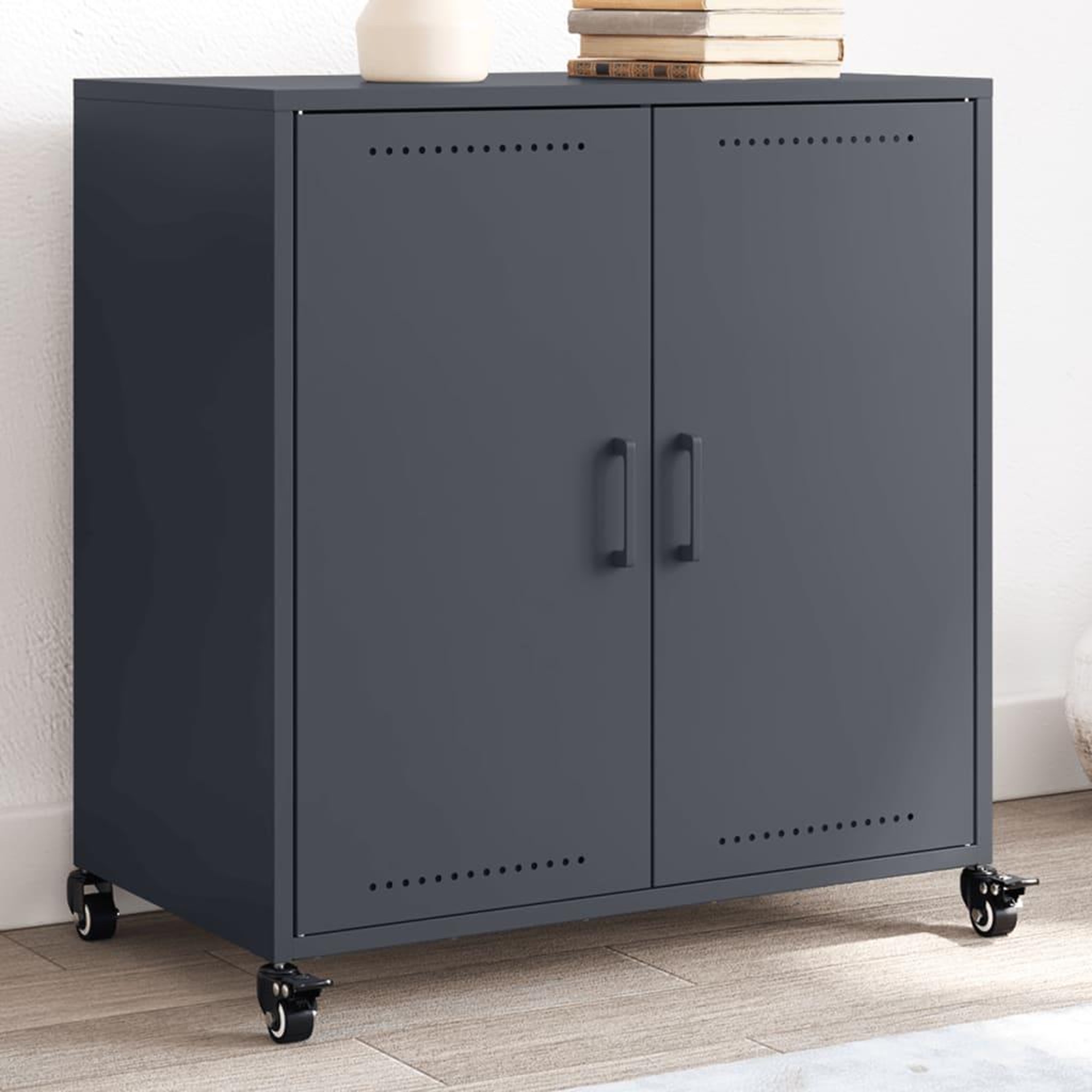 VIDAXL Buffet anthracite 68,5x39x72 cm acier