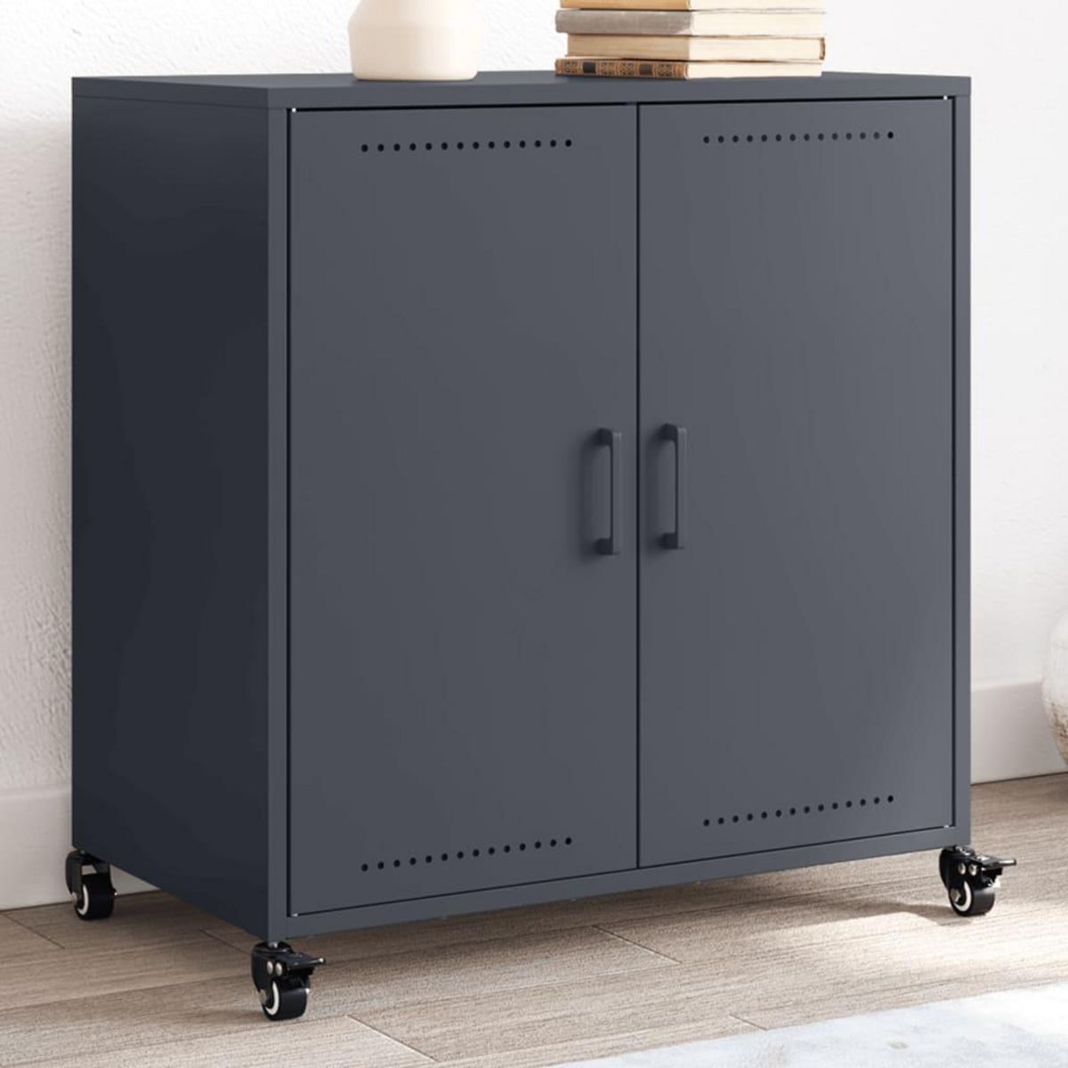 VIDAXL Buffet anthracite 68,5x39x72 cm acier