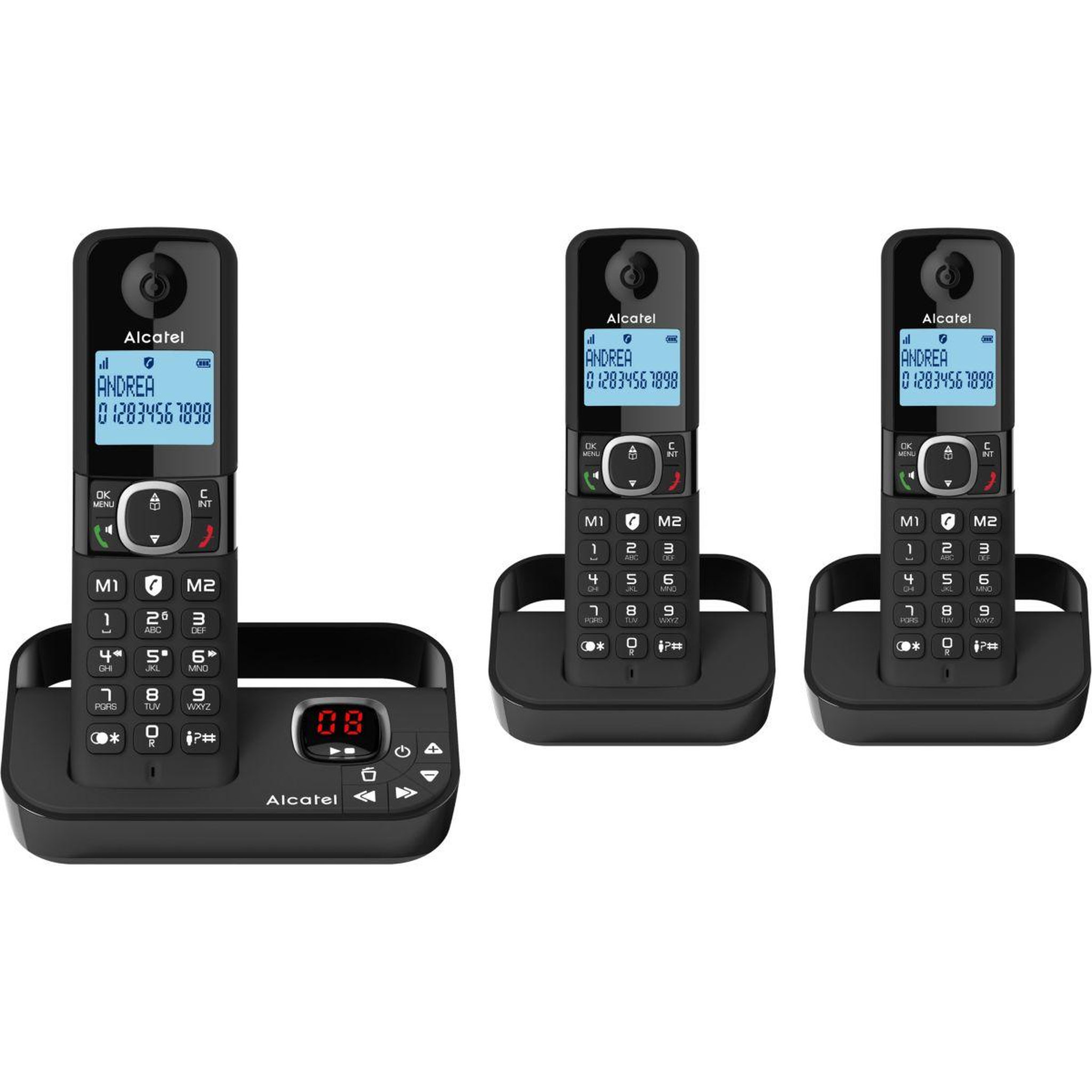 Alcatel Téléphone sans fil F860 Voice Trio Noir