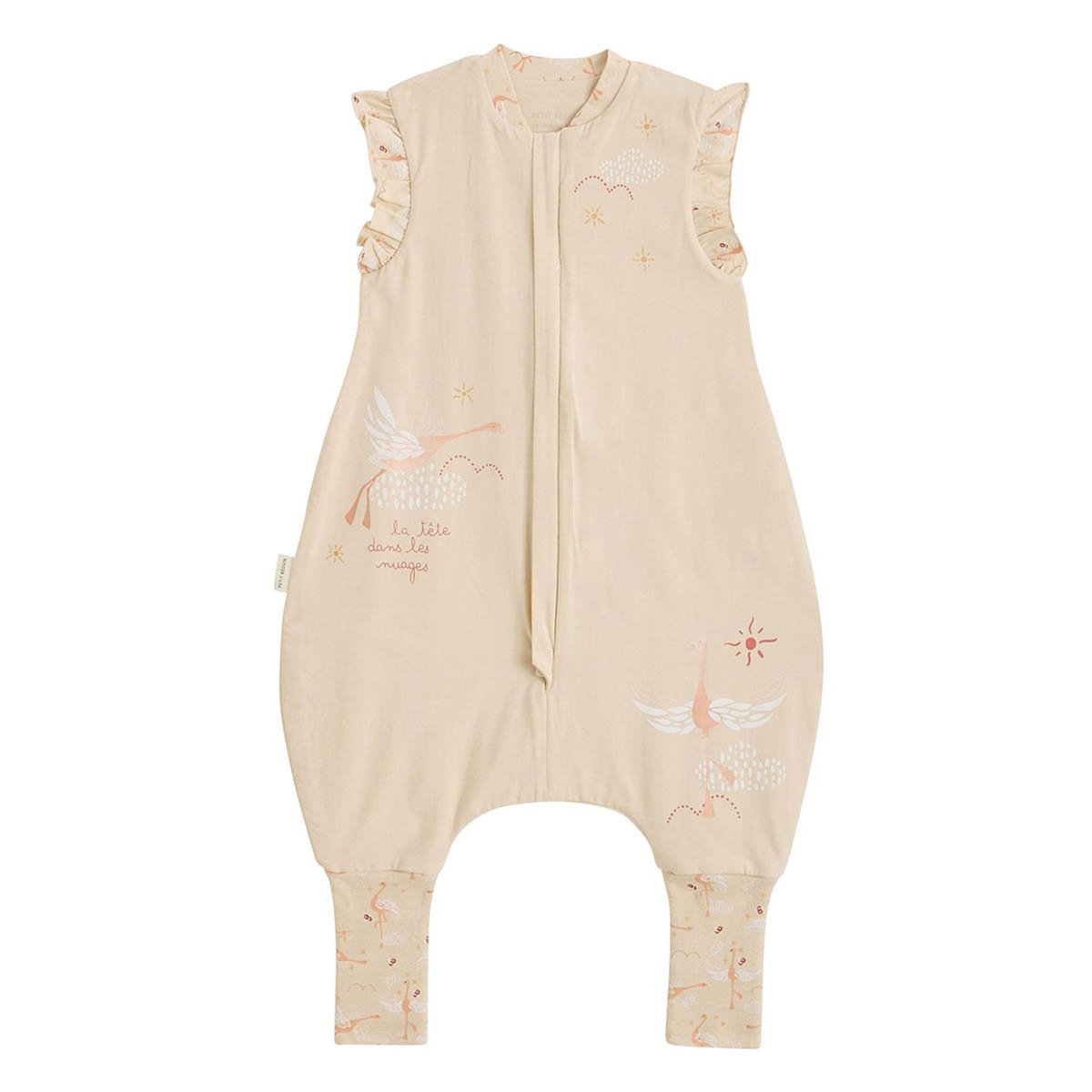 Petit Béguin Turbulette d'été avec pieds retroussables Poésie d'été