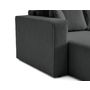 Voir la diapositive 6 : BEST MOBILIER Topaze - canapé panoramique en u - 7 places - convertible avec coffre - en tissu bouclette