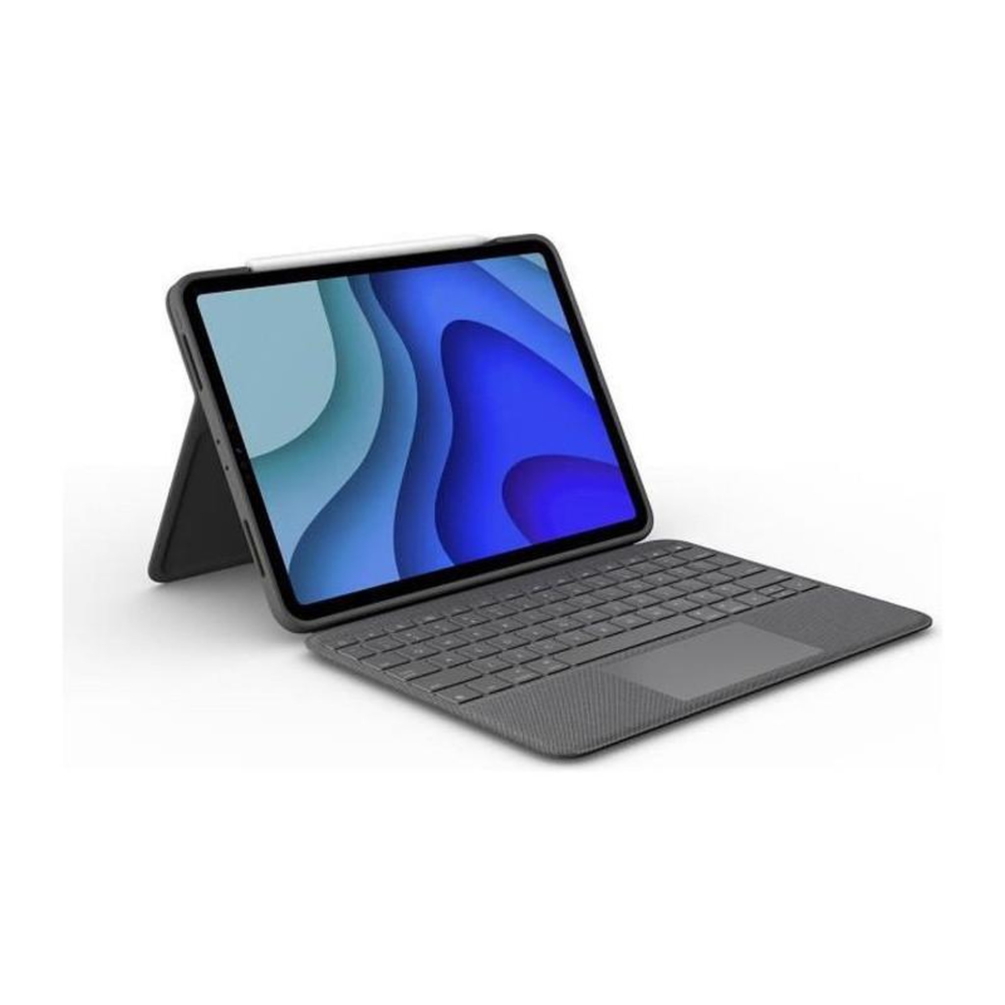 Voir la diapositive 1 : Logitech Clavier Folio Touch - LOGITECH - Gris