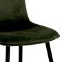 Voir la diapositive 6 : TOILINUX Lot de 4 chaises Kate en velours et métal - Vert