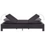 Voir la diapositive 5 : VIDAXL Transat a 2 places avec coussin Noir Resine tressee