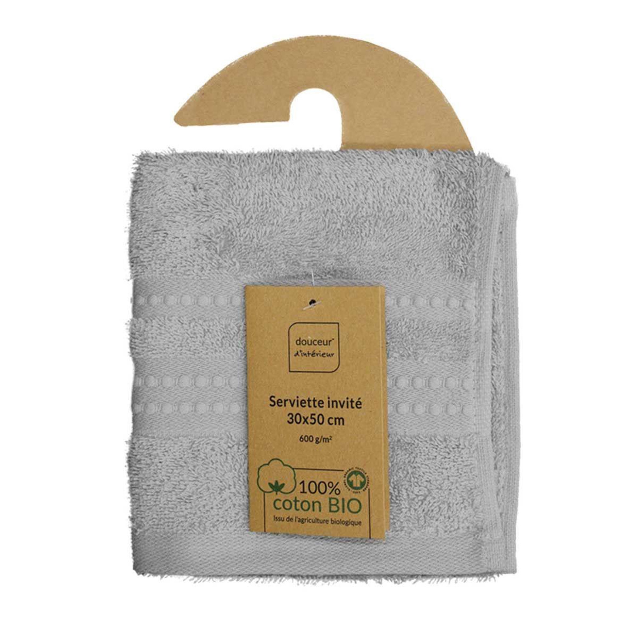 Voir la diapositive 6 : Douceur d'Intérieur Serviette d'Invité  Excellence  30x50cm Gris