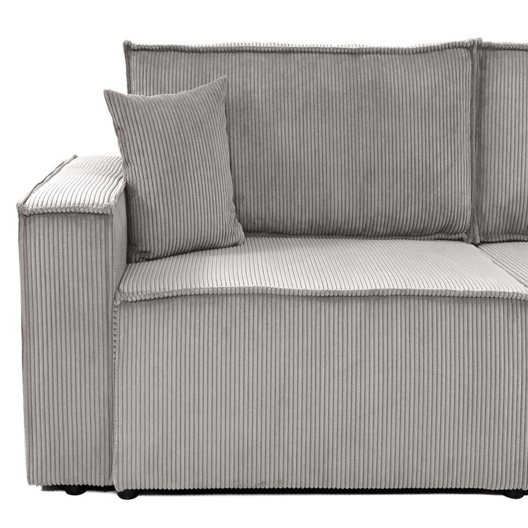 Voir la diapositive 6 : BEST MOBILIER Cezanne - canapé droit 3 places convertible avec coffre en velours côtelé