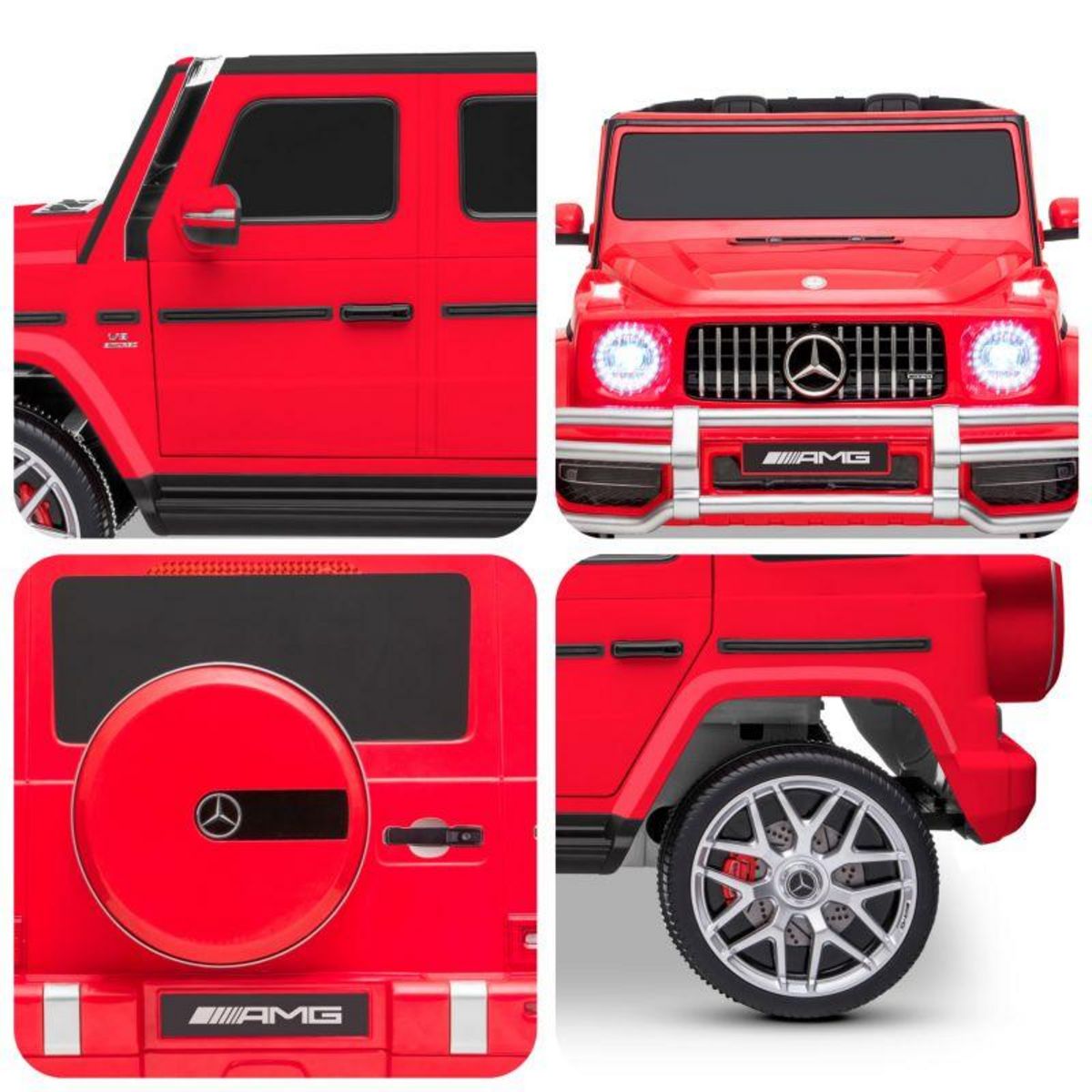 Mercedes Benz Voiture Electrique 4x4 Mercedes AMG - 2 places - 2x 45W, Marche AV/AR, Phares et Système audio