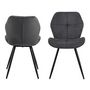 Voir la diapositive 4 : LISA DESIGN Manilla - lot de 2 chaises - en tissu microfibre - pieds en métal