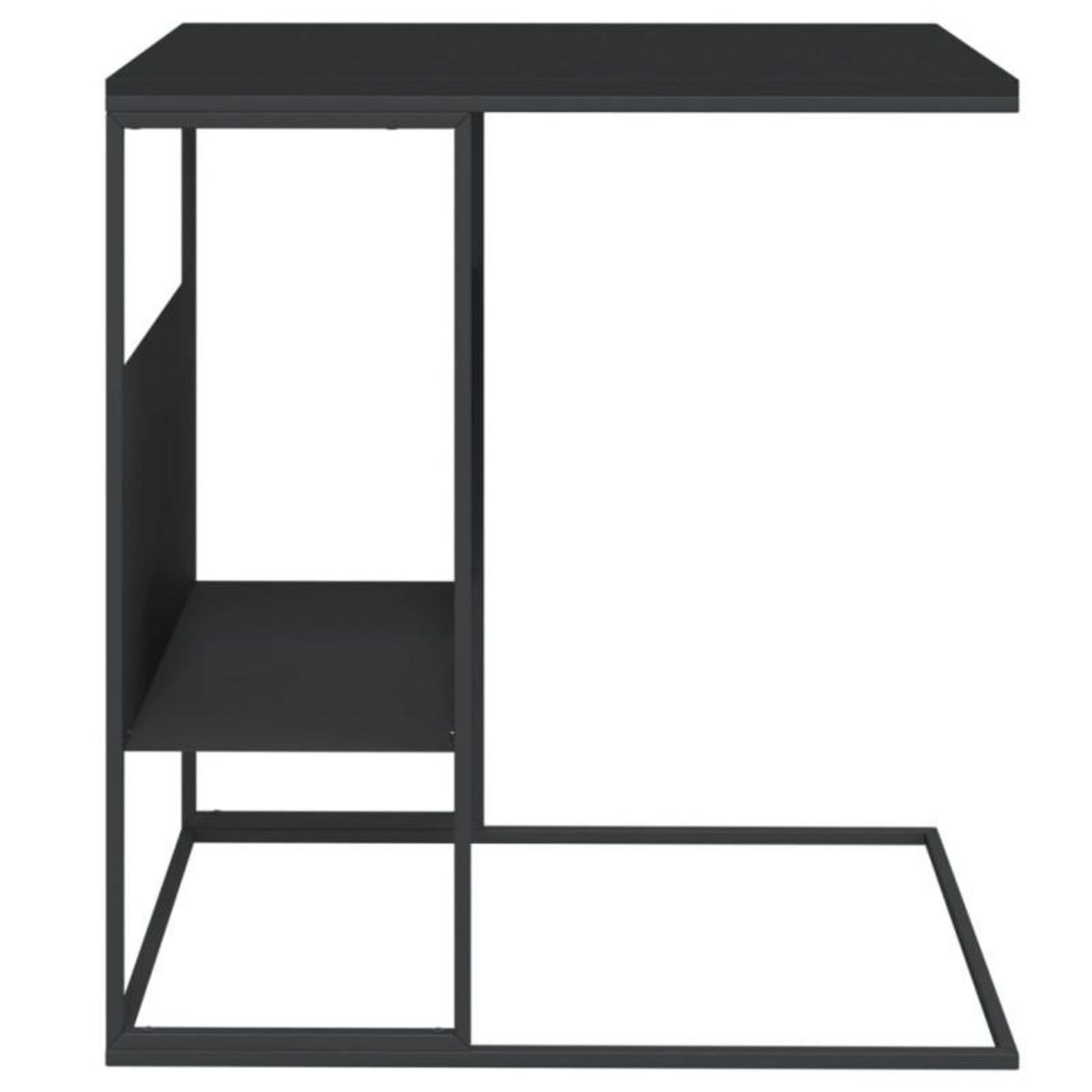 VIDAXL Table d appoint Noir 55x36x59,5 cm Bois d ingénierie