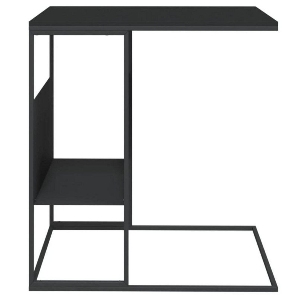 VIDAXL Table d appoint Noir 55x36x59,5 cm Bois d ingénierie