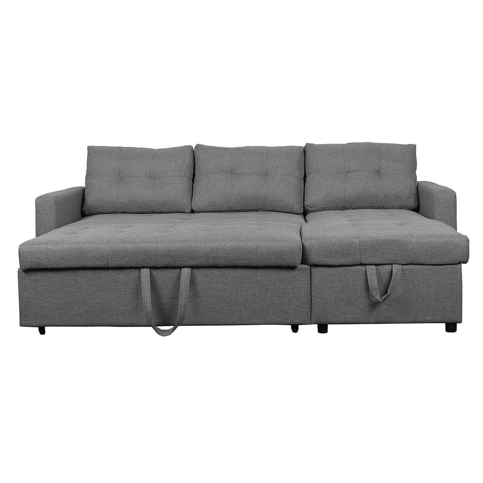 Voir la diapositive 3 : Paris Prix Canapé d'angle convertible tissu  corto  221cm gris