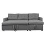 Voir la diapositive 3 : Paris Prix Canapé d'Angle Convertible Tissu  Corto  221cm Gris