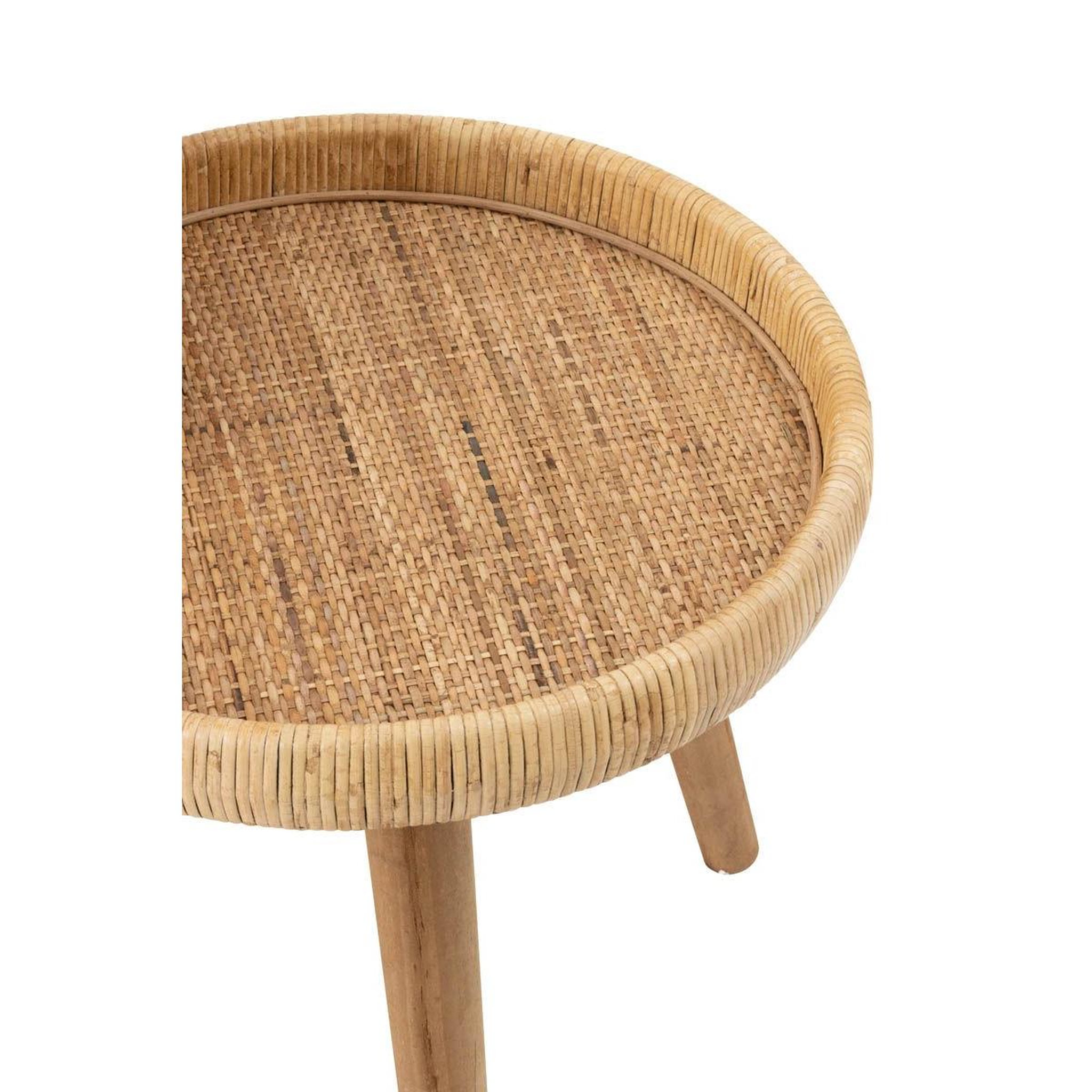 Voir la diapositive 3 : J-LINE Lot de 2 tables d'appoint gigognes  lurne  60cm naturel