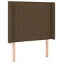 Voir la diapositive 3 : VIDAXL Tete de lit a LED Marron fonce 83x16x118/128 cm Tissu