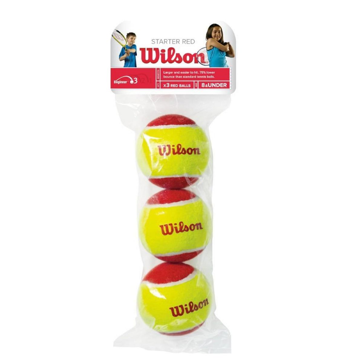 WILSON X3 Balles de Tennis /Rouge Wilson Starter