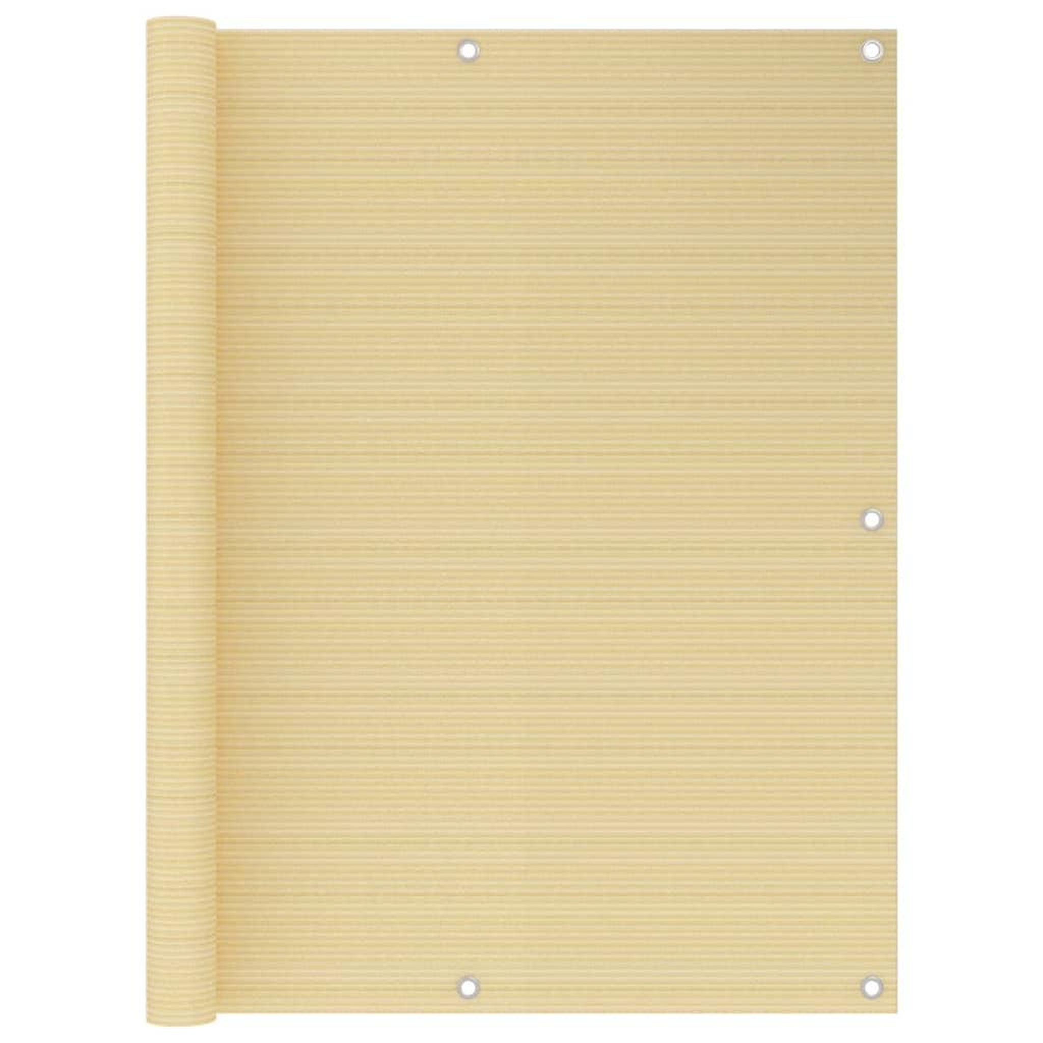VIDAXL Ecran de balcon beige 120x400 cm pehd