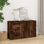 Voir la diapositive 1 : VIDAXL Buffet Chene fume 100x33x59,5 cm Bois d'ingenierie